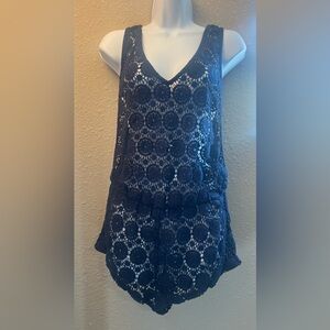 Victoria's Secret Navy Crochet Swim Coverup